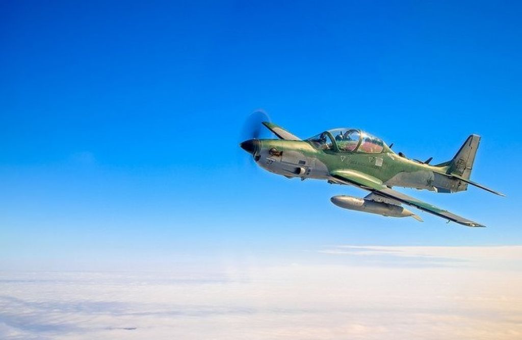 Caça A-29 Super Tucano da FAB disparou contra avião suspeito em Mato Grosso do Sul (Foto: Sargento Johnson/Agência Força Aérea)