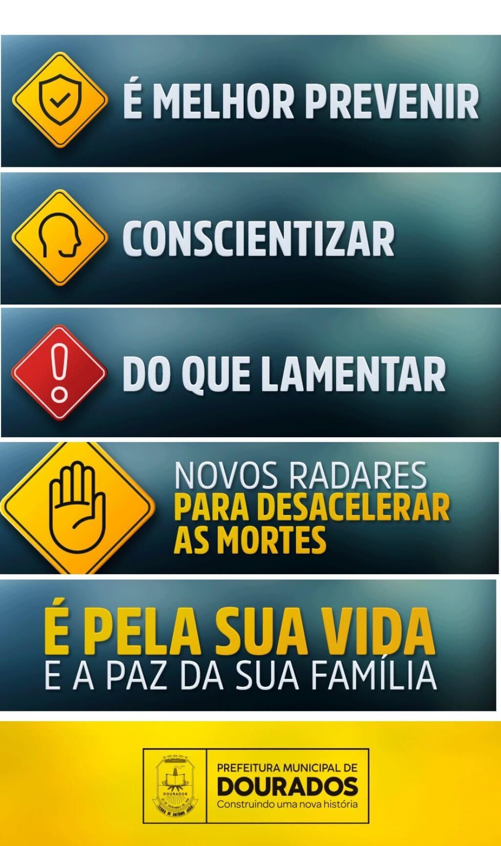 Campanha que custou R$ 63 mil fez propaganda de radares que prefeito desistiu de ativar (Foto: Reprodução)